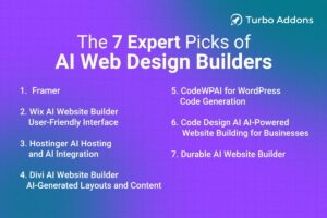 7+ Must-Try AI Website Design Tools in 2025 – Expertly Backed by Turbo Addons