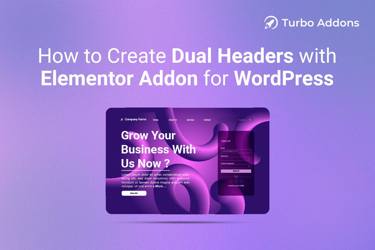 Create Dual Headers with Elementor Addon